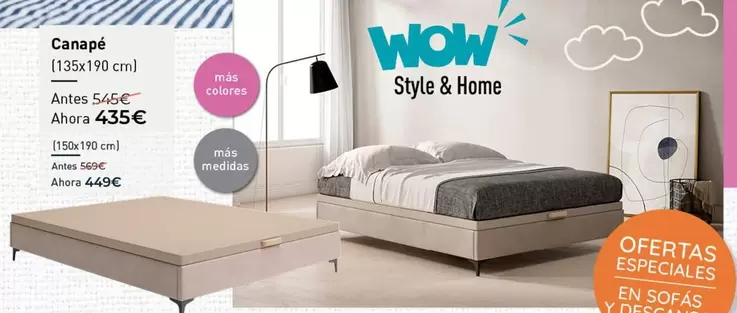 Oferta de Wow - Canapé por 435€ en WOW Málaga, Style&Home by Mubak