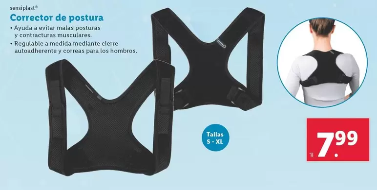 Oferta de Sensiplast - Corrector De Postura por 7,99€ en Lidl