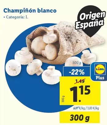 Oferta de Champinon Blanco  por 1,15€ en Lidl