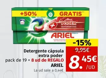Oferta de Ariel - Detergente Capsula Extra Poder por 8,45€ en Maskom Supermercados