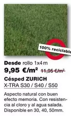 Oferta de Césped Zurich por 9,95€ en Grup Gamma