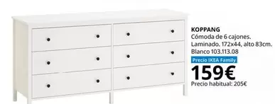 Oferta de Blanco - Komda De 6 Cajones por 159€ en IKEA