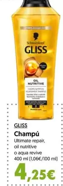 Oferta de Gliss - Champú por 4,25€ en Hiper Usera