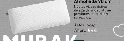 Oferta de Almohada 90 Cm por 59€ en Mubak