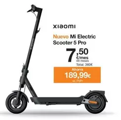 Oferta de Xiaomi - Mi Electric Scooter 5 Pro por 360€ en Orange