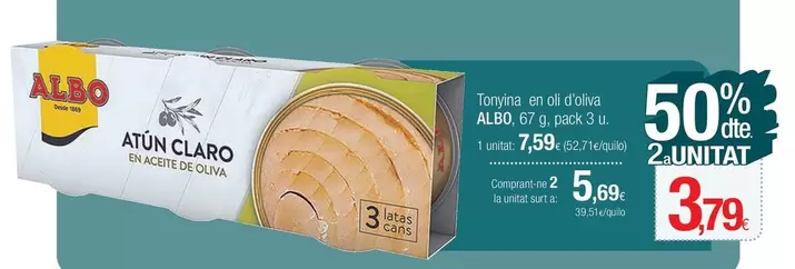 Oferta de Albo - Atún Claro por 7,59€ en Condis