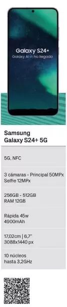 Oferta de Galaxy S24+ 5g en Phone House