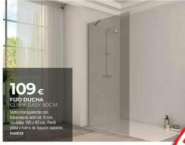 Oferta de Easy - Fdo Ducha Cubik Easy por 109€ en Bigmat - La Plataforma