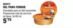 Oferta de Fuegonet - Gel Para Fondue por 5,75€ en YMÁS