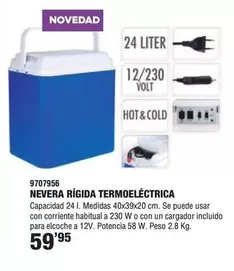 Oferta de Nevera Rigida Termoelectrica por 59,95€ en YMÁS