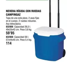 Oferta de Campingaz - Nevera Rigida Con Ruedas  por 29,95€ en YMÁS