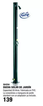 Oferta de Ducha Solar De Jardin por 139€ en YMÁS
