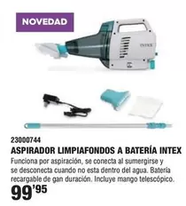 Oferta de Intex - Aspirador Limpiafondos A Batería por 99,95€ en YMÁS