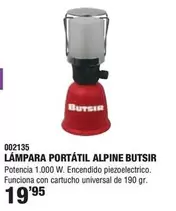 Oferta de Butsir - Lampara Portátil Alpine por 19,95€ en YMÁS