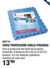 Oferta de Tapiz Protección Suelo Piscinas por 13,95€ en YMÁS