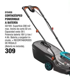 Oferta de Cortacésped Powermax A Batería por 309€ en YMÁS