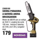 Oferta de Anova Bricogarden - Sierra Podadora A Batería  por 179€ en YMÁS