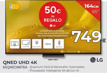 Oferta de LG - QNED UHD 4K 65QNED86T6A por 749€ en Tien 21