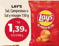 Oferta de Lay's - Sal, Campesinas O Sal Y Vinagre por 1,39€ en Spar Tenerife