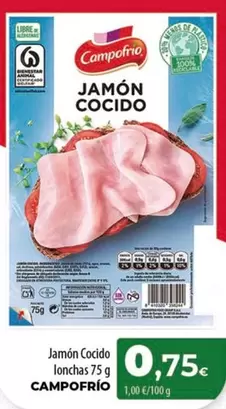 Oferta de Campofrío - Jamon Cocido Lonchas por 0,75€ en Spar Tenerife