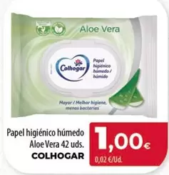 Oferta de Colhogar - Papel Higienico Humedo Aloe Vera por 1€ en SPAR Lanzarote
