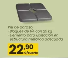 Oferta de Pie De Parasol por 22,9€ en Eroski