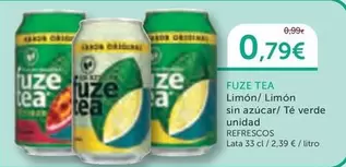 Oferta de Fuze Tea - Limon por 0,79€ en Froiz