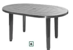 Oferta de Mesa De Jardin Oval por 9,95€ en Coferdroza