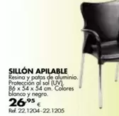 Oferta de Sol - Sillón Apilable por 26,95€ en Coferdroza