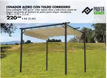 Oferta de Claro - Cenador Acero Con Toldo por 220€ en Coferdroza