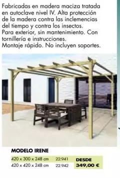 Oferta de Modelo Irene por 349€ en Coferdroza