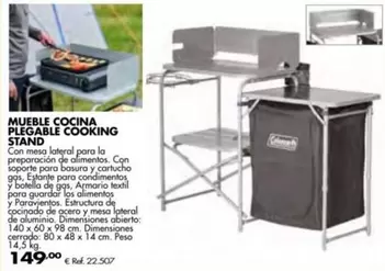 Oferta de Mueble Cocina Plégable Stand por 149€ en Coferdroza
