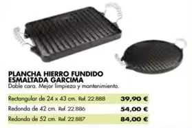 Oferta de Garcima - Plancha Hierro Fundido Esmaltada por 39,9€ en Coferdroza