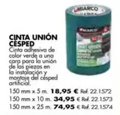 Oferta de Miarco - Cinta Union Cesped por 18,95€ en Coferdroza