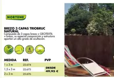 Oferta de 3m - Brezo 3 Capas Triobruc Natural por 49,95€ en Coferdroza