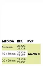 Oferta de Medida Ref. PVP por 66,95€ en Coferdroza