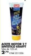 Oferta de Krafft - Aceite Motor 2 T Sintetico  por 2,75€ en Coferdroza