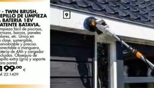 Oferta de Twin Brush Cepillo De Limpieza Bateria 18V Patente Batavia por 199€ en Coferdroza