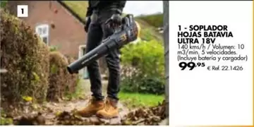 Oferta de Soplador Hojas Batavia Ultra 18v por 99,95€ en Coferdroza