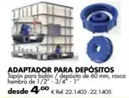 Oferta de Adaptador Para Depósitos por 4€ en Coferdroza