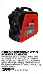 Oferta de Inverter - Grupo Electrógeno G9501  Campeón por 299€ en Coferdroza