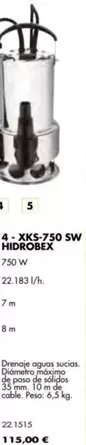 Oferta de Hidrobex - Bomba Sumergible en Coferdroza