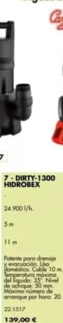 Oferta de Dirty-1300 Hidrobex por 139€ en Coferdroza