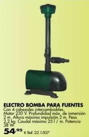 Oferta de Electro Bomba Para Fuentes por 54,95€ en Coferdroza