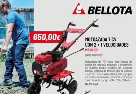 Oferta de Motoazada 7 Cv Con 2 + 1 Velocidades por 650€ en Coferdroza