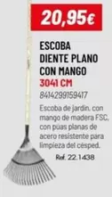 Oferta de Escoba Diente Plano Con Mango 3041 Cm por 20,95€ en Coferdroza