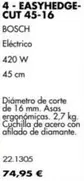 Oferta de Bosch - Cortasetos/ Easyhedge-cut 45-16 por 74,95€ en Coferdroza
