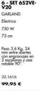 Oferta de Garland - Cortasetos/ Set 652ve- V20 por 99,95€ en Coferdroza