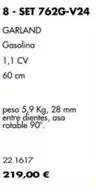 Oferta de Garland - Cortasetos/ Set 762g-v24 por 219€ en Coferdroza