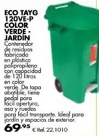 Oferta de Tayg - Eco Tayg 120ve-p Color Verde Jardin por 69,95€ en Coferdroza